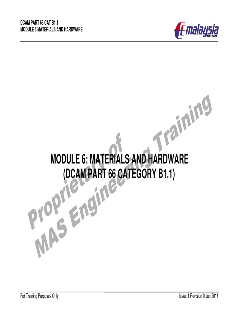 D) Dcam Part 66 - Module 6 | PDF | Heat Treating | Steel