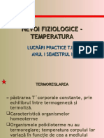 Nevoi Fiziologice - Temperatura