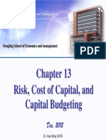 Chapter 13 Risk, Cost of Capital and Capital Budgeting