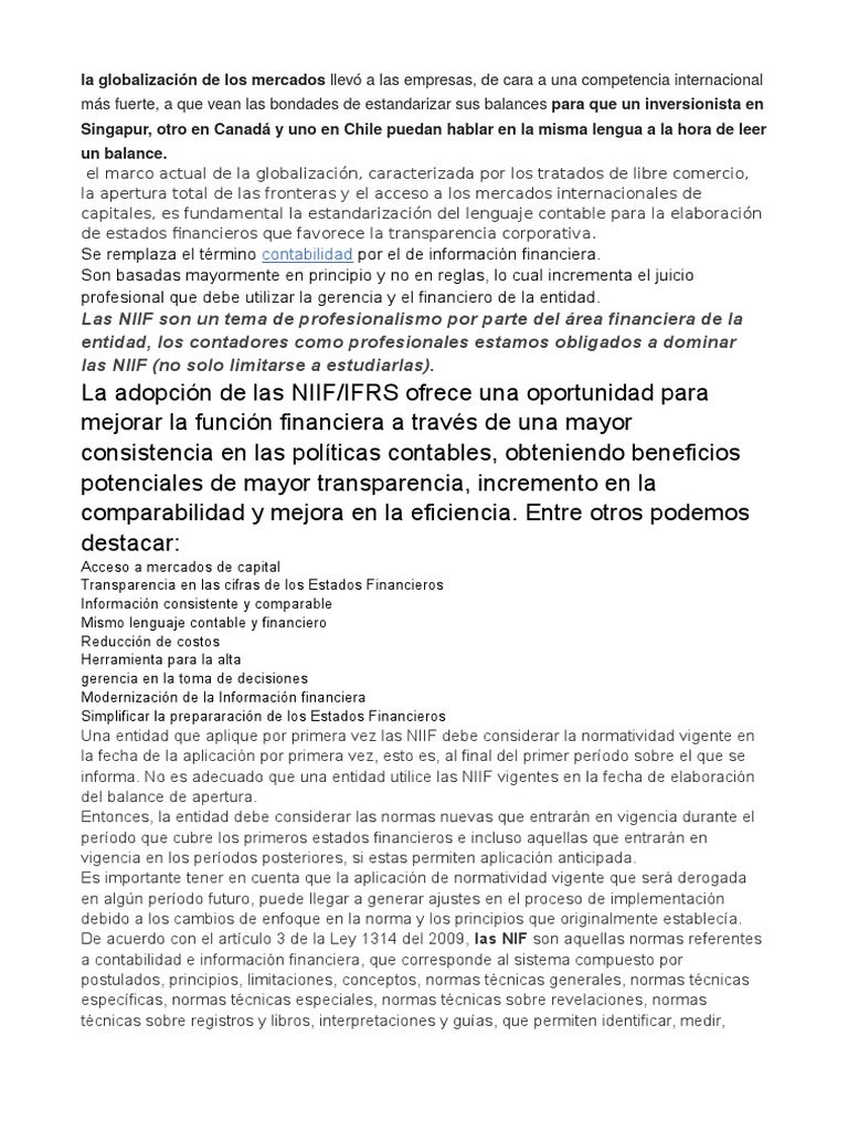 La Globalización de Los Mercados | PDF | normas internacionales de ...