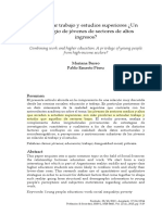 Combinar Trabajo y Estudios Superiores. Un Privilegio de Jóvenes de Sectores de Altos Ingresos - Mariana Busso