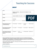 Self Assessment for Teachers Paper Format