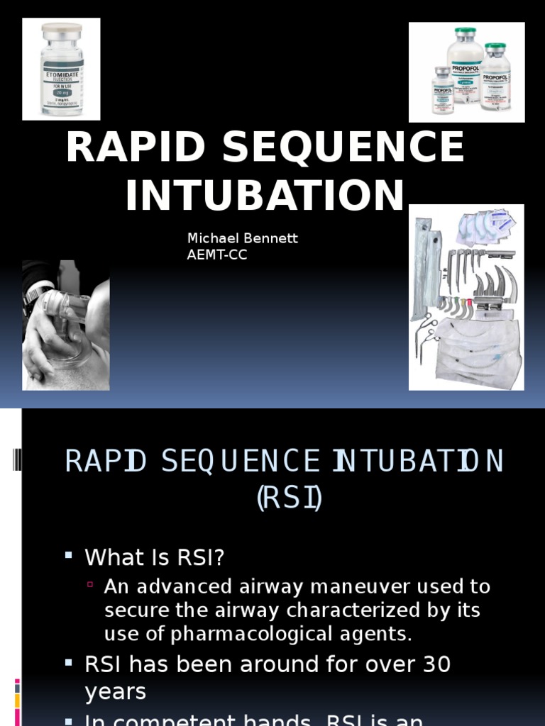 Rapid Sequence Intubation Pdf Medical Procedures Anesthesia