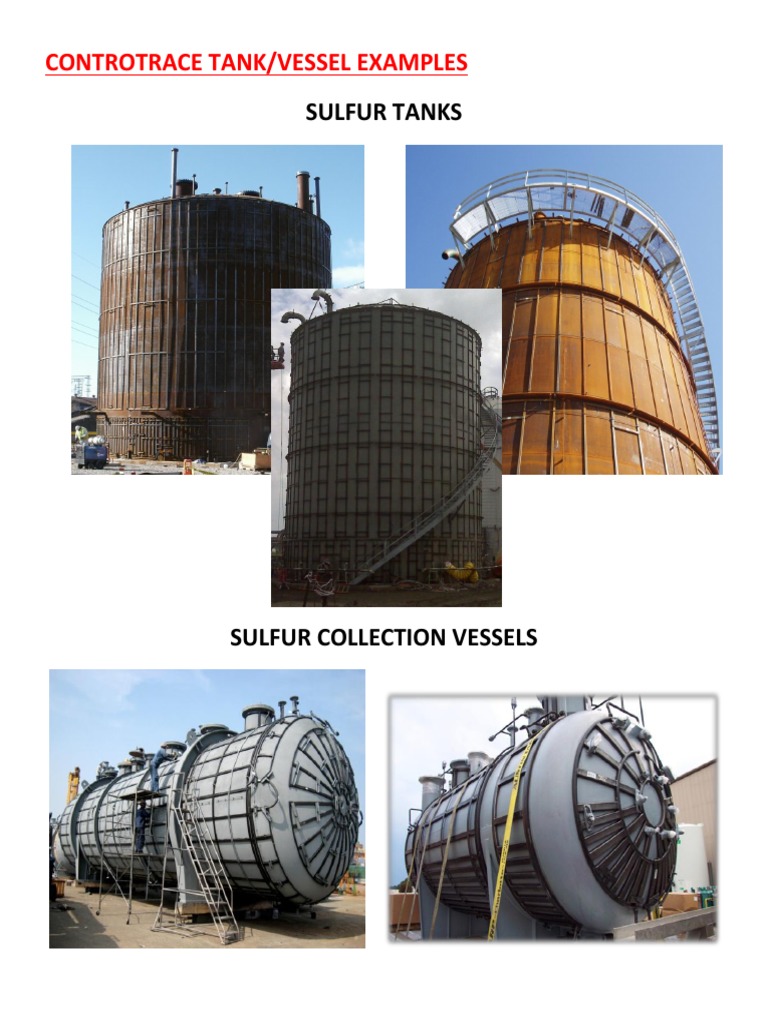 ControTrace Tank, Vessels, Drum Examples