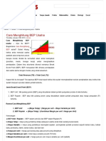 Cara Menghitung BEP Usaha