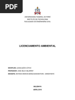 Trabalho de Licenciamento Ambiental