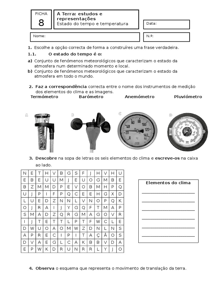 Quiz sobre climas 7º ano