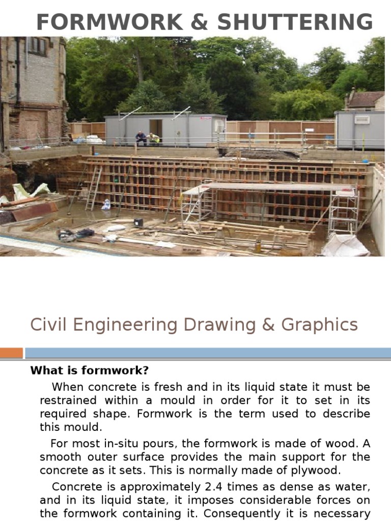 Overview of Formwork in Civil Engineering | PDF | Concrete | Engineering