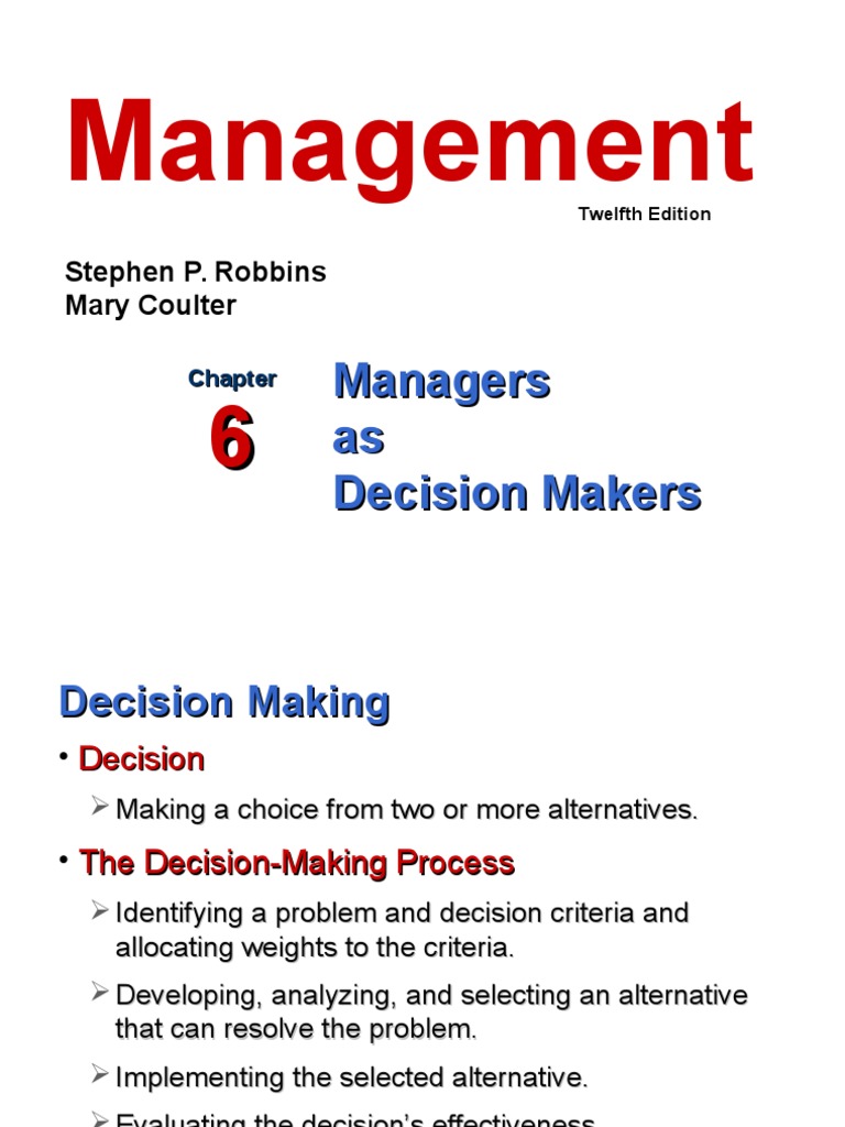 Effective Decision-Making for Managers | PDF | Decision Making ...