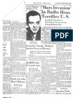 Rocky Mountain News coverage of Orson Welles' 'War of the Worlds'