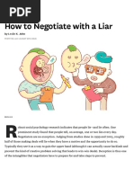 How To Negotiate With A Liar PDF