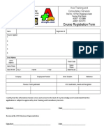 Course Registration Form: Avie Training and Consultancy Services