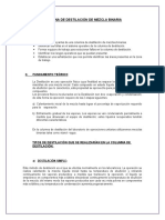 Columna de Destilación de Mezcla Binaria