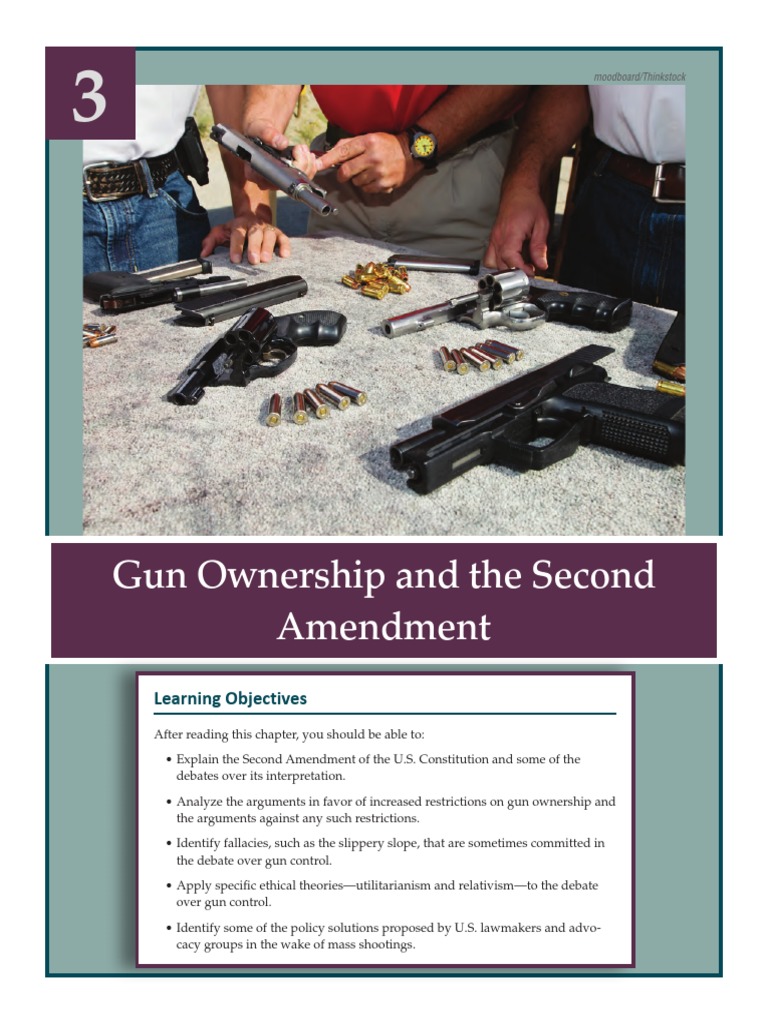 Gun Ownership and The Second Amendment Learning Objectives PDF