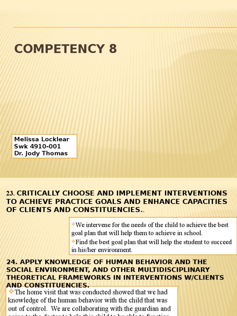 Competency 8 | PDF
