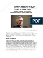 Posmodernidad, La Filosofía de Los Ignorantes. Una Crítica a La Docencia a Propósito de Mario Bunge. Luis Oswaldo Bernal Correa