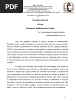 Interações culturais  através  da Memória do Mediterrâneo Antigo 