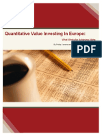 Quantitative Value Investing in Europe