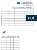 Teacher Profile Template