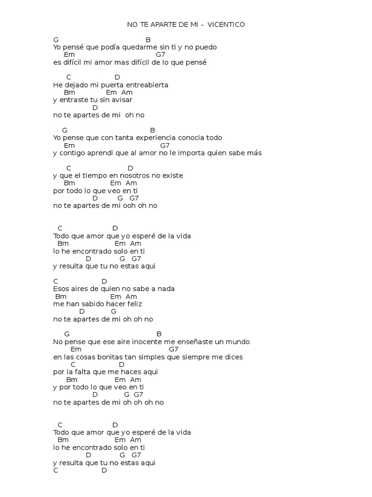No Te Apartes De Mi Vicentico No Te Apartes De Mi Vicentico