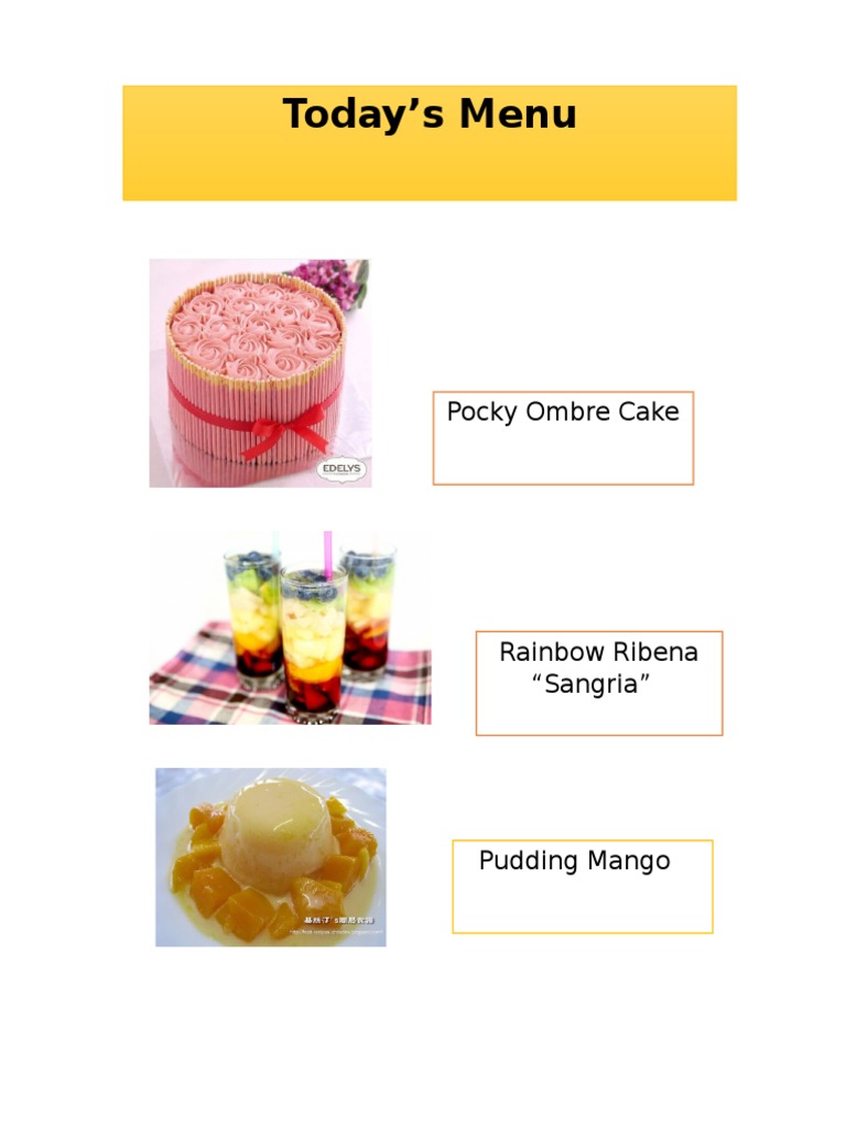 Today's Menu | PDF