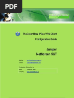 Juniper Netscreen NS 5GT Series & GreenBow IPSec VPN Client Software Configuration