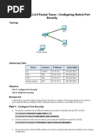 2.2.4.9 Packet Tracer - Configuring Switch Port Security Instructions - IG