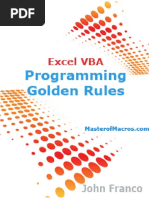 Excel VBA Programming Golden Rules