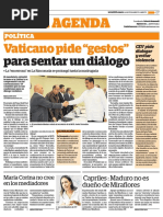 Vaticano pide "gestos" para sentar un diálogo