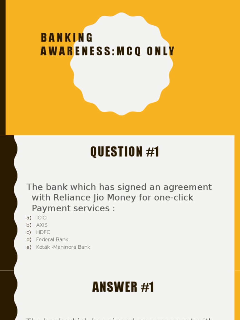 Banking Awareness Mcq Only Pdf