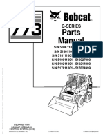 Bobcat Compact Mini Excavator 773 G-Series Parts Manual