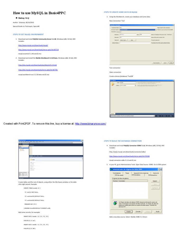 How To Use MySQL in Basic4PPC | PDF | My Sql | Library (Computing)