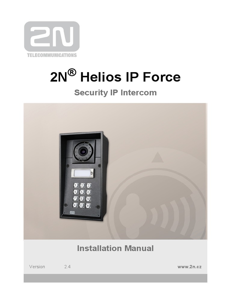2N Helios IP Force Installation Manual en 2.4 | Power Supply | Radio