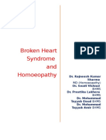 Broken Heart Syndrome (Stress Cardiomyopathy) and Homoeopathy