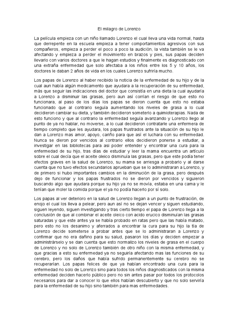 El Milagro de Lorenzo