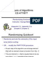 Randomizing Quick Sort