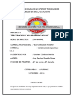 Informe Modular de Práctica Pre Profesional de Iestp Chalhuahuacho