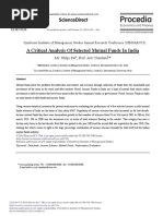 A Critical Analysis of Selected Mutual Funds in India 2014 Procedia Economics and Finance