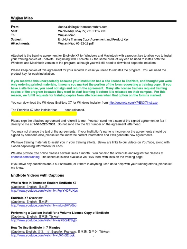 Endnote Key PDF | PDF