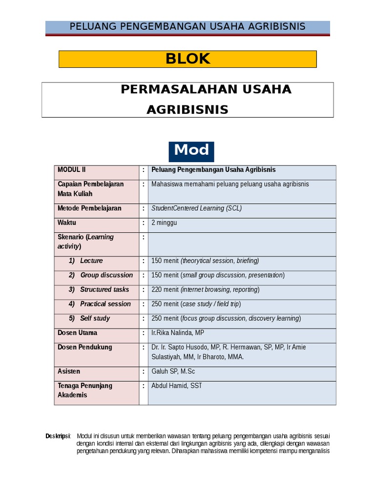 Modul2 Peluang Usaha Agribisnis
