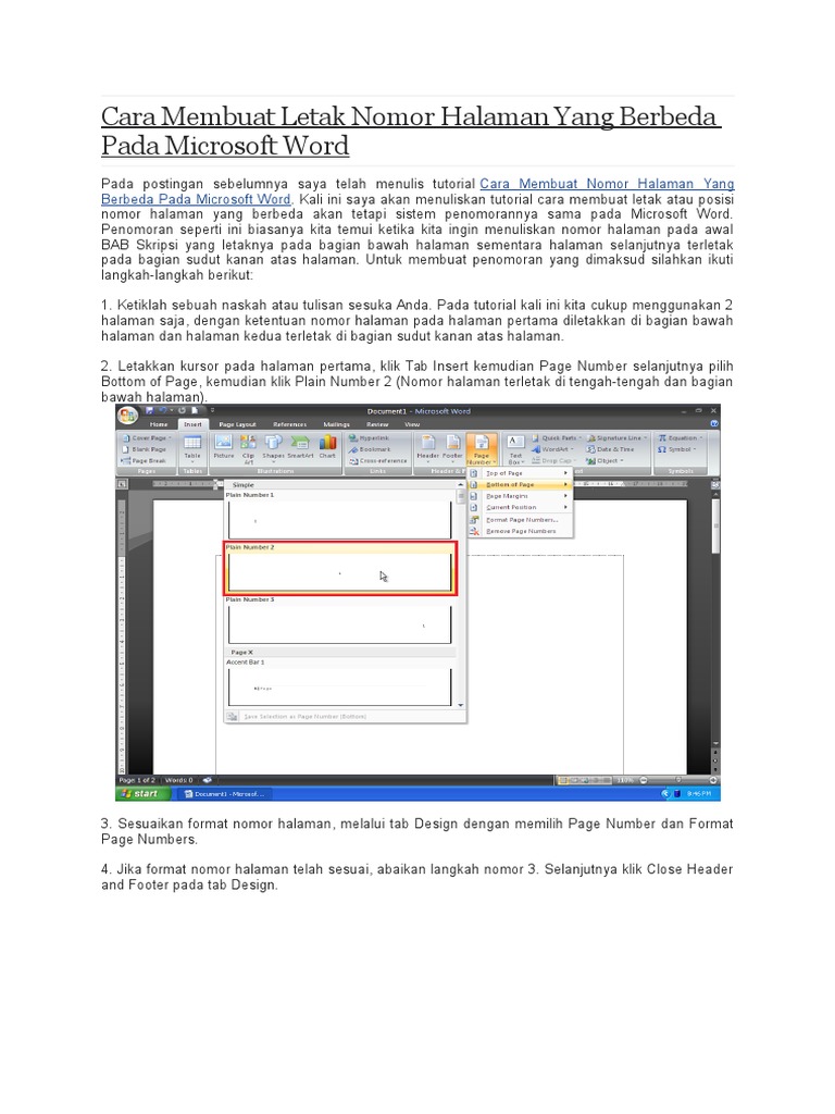 Cara Membuat Halaman Skripsi | PDF