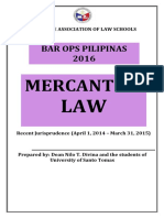 Recent Jurisprudence in Mercantile Law