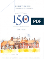 150th Commemorative Dinner: The Mansion House, London