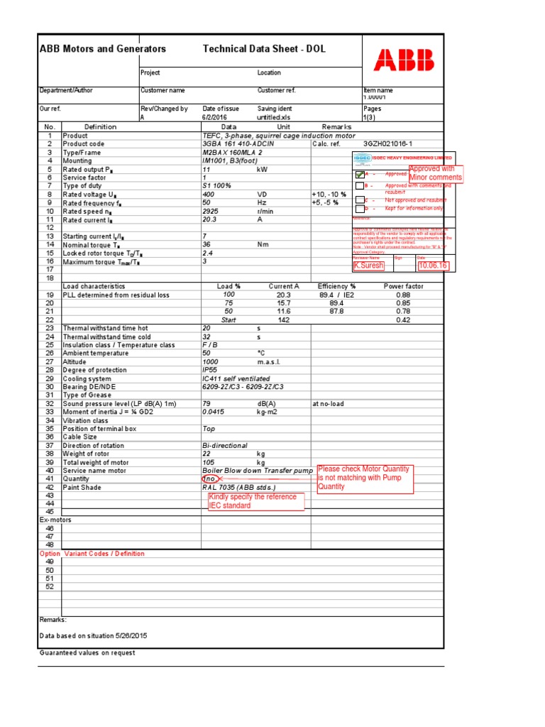 11kw Motor Document | PDF | Machines | Electricity