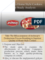 172107724 BUS57Archway s Home Style Cookies Case Study Analysis