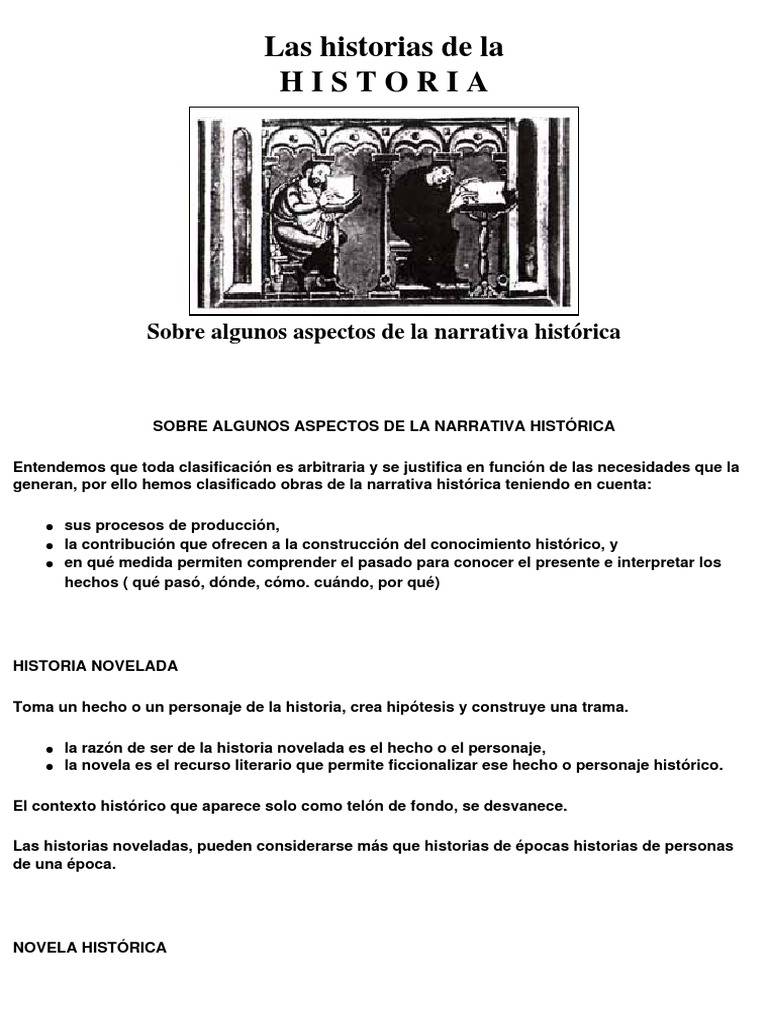 Historias de La Historia PDF Narrativa Novelas