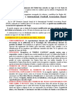 Modificaciones Reglas de Futbol 2016