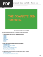 Sed Command Examples in Linux and Unix How To Use