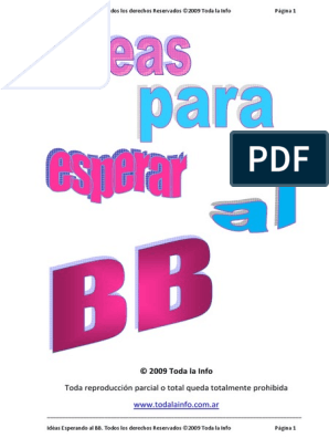 010 01 Ideas para Esperar Al BB, PDF, Papel