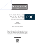 Manual de Preservacion de Bibliotecas y Archivos